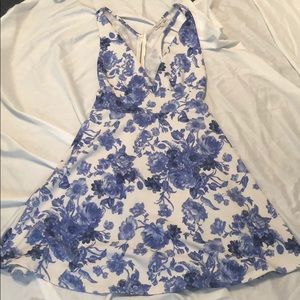 White and blue floral sundress